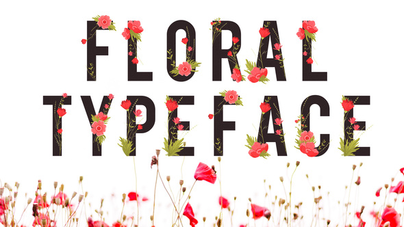 Floral Animated Typeface