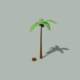 Low Poly Palm Tree and Trunk - 3DOcean Item for Sale