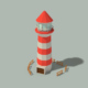 Low Poly Lighthouse and Wooden Fences - 3DOcean Item for Sale