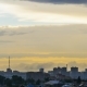 City Landscape Pastel Colors Clouds Over a Modern City After a Rain - VideoHive Item for Sale