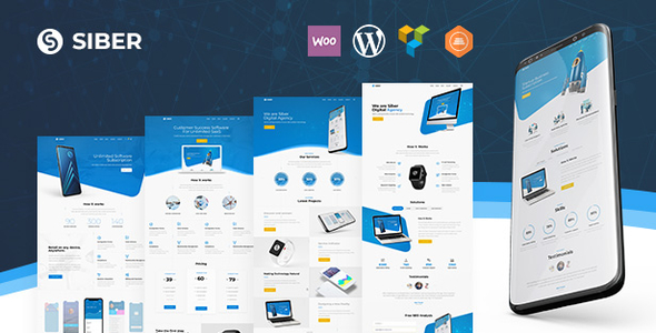 Siber | SaaS, Software & Mobile App for SaaS/Software WordPress Theme