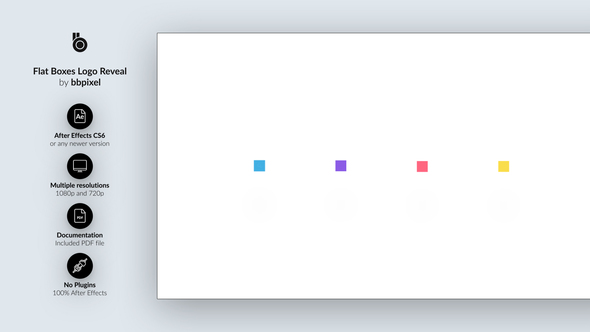 Flat Boxes Logo Reveal alt