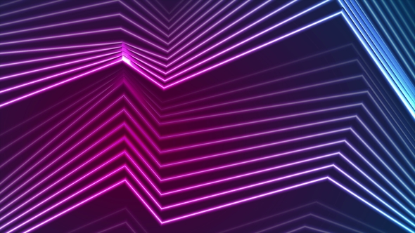 Blue Ultraviolet Neon Curved Lines Video Animation alt