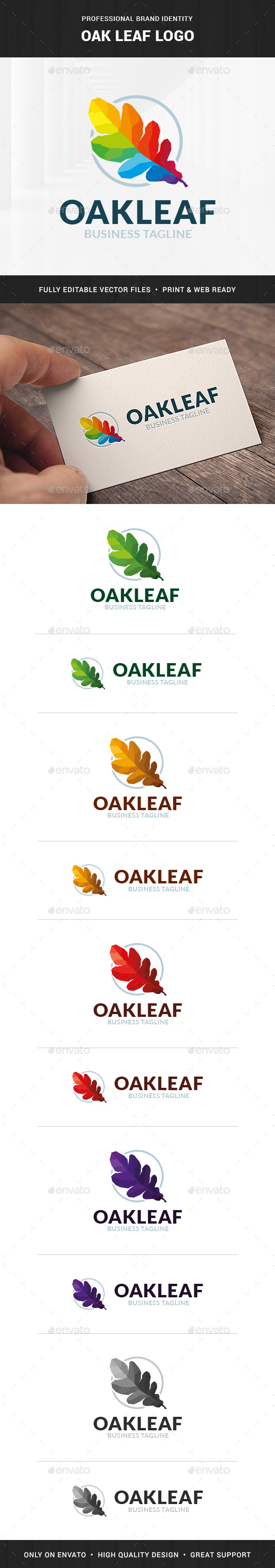 Oak Leaf Logo Template