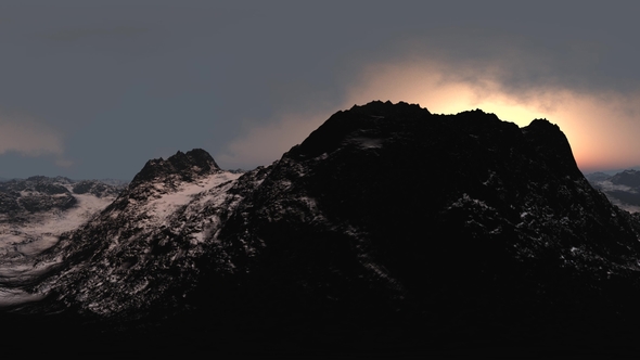 Aerial VR 360 Panorama of Mountains alt