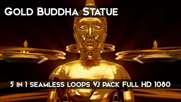 Gold Buddha Statue VJ Loops
