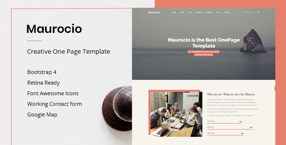 Maurocio - Creative One Page HTML5 Template