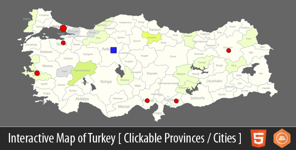 Interaktywna mapa Turcji