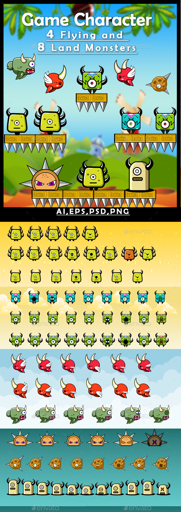 Enemies Sprite Game Assets from GraphicRiver