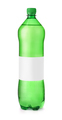 Green plastic water bottle with blank label - PhotoDune Item for Sale