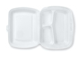 Open foam hinged three compartment meal container - PhotoDune Item for Sale