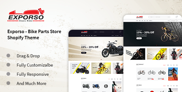 Exporso - Car Parts & auto Accessories Store Shopify Theme
