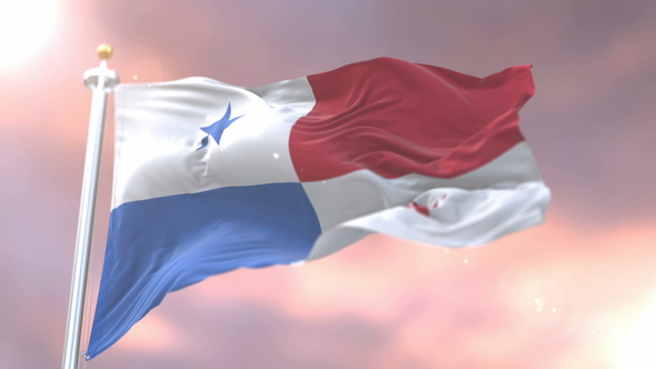 Flag of Panama at Sunset alt