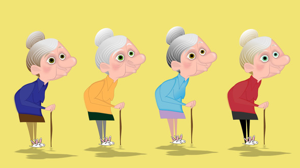 Cartoon Old Lady