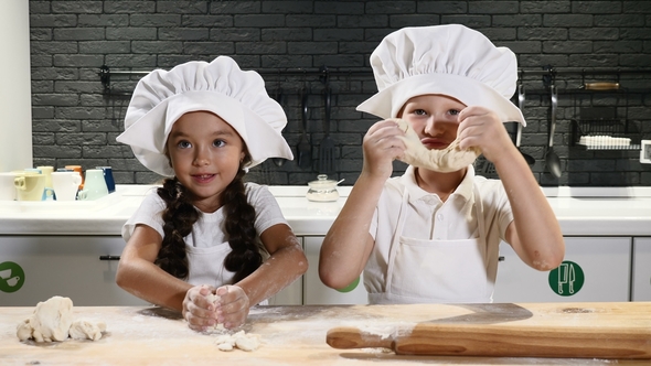 Children Have Fun While Cooking Together