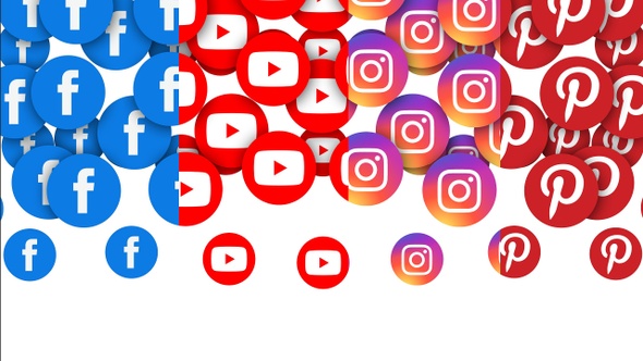 Social Media - Falling Transitions 10 Clips alt