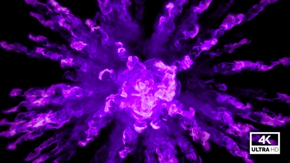 Purple Smoke Blast With Sparks