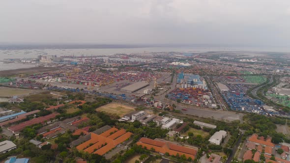 Cargo and Passenger Seaport in Surabaya Java Indonesia