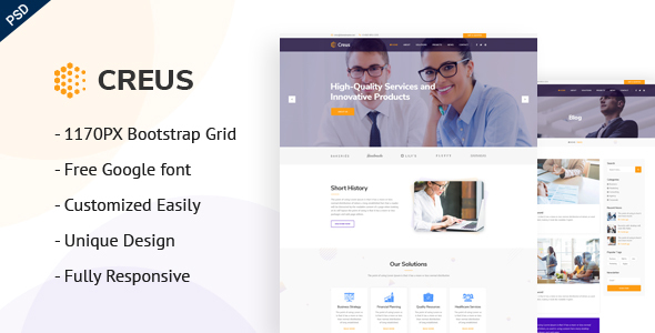 Creus - Consulting PSD Template