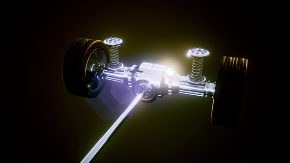 Car Chassis with Engine alt