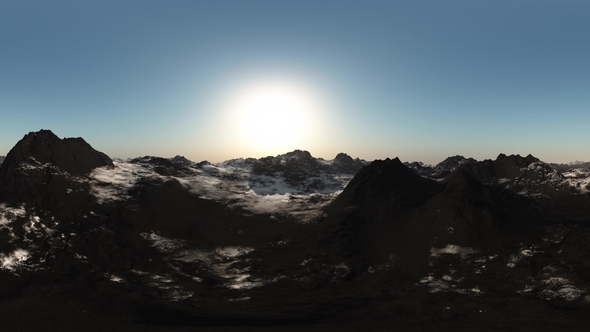 Aerial VR 360 Panorama of Mountains alt