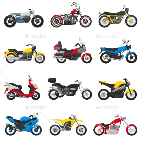 Motorcycle Vector Motorbike and Motoring Cycle