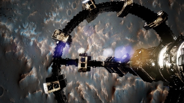 Surveyor Spacecraft Above Mars alt