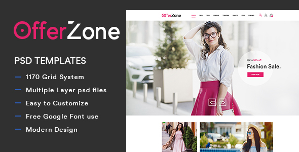OfferZone - Fashion PSD Templates
