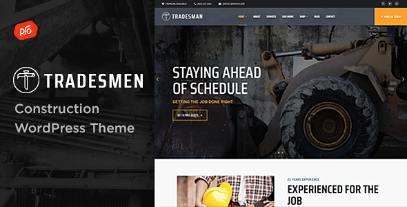 Tradesmen - Construction WordPress Theme