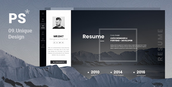 PerStar Personal Vcard HTML Template