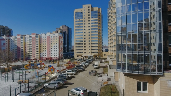 City Aerial, Bedroom Suburb Buildings