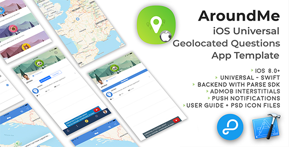 AroundMe | iOS Universal Geolocated Questions App Template (Swift)