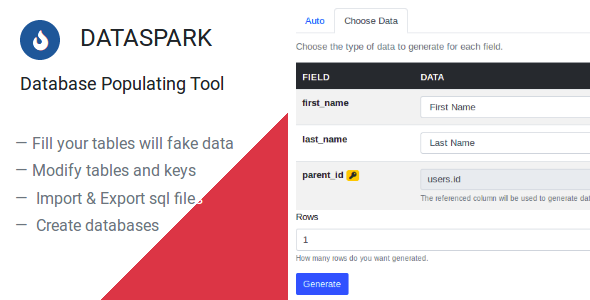 Dataspark - Database Populating Tool