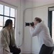 Professional Photographer Make Portrait in Studio - VideoHive Item for Sale