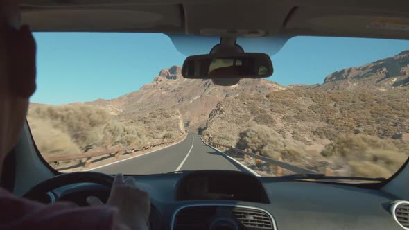 Road Trip in the Mountains. Tenerife Landscape