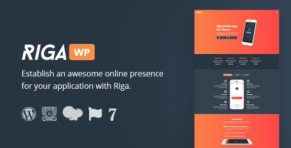 Riga - Mobile App WordPress Landing Page Theme