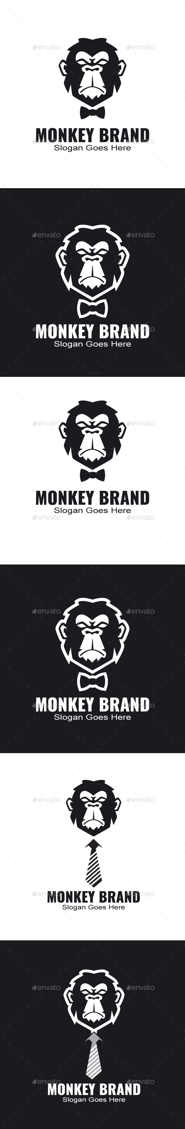Monkey Face Logo Template #38