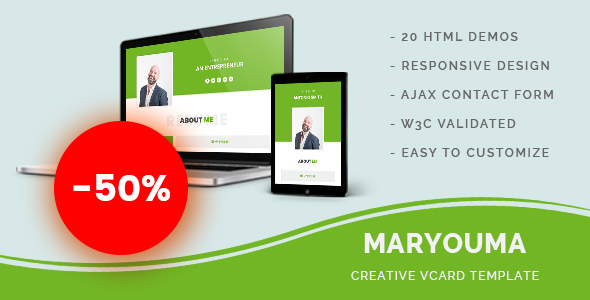 Maryouma - Creative vCard Template