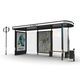 Bus stop "A", Station "A", Street furniture, 3D - 3DOcean Item for Sale
