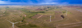 Aerial panorama of wind turbines and rain clouds in Oklahoma, US - PhotoDune Item for Sale