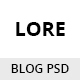 LORE Personal PSD Template - ThemeForest Item for Sale
