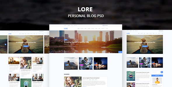 LORE Personal PSD Template – 0 Sold!