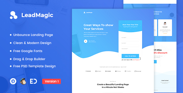 Introducing LeadMagic: Enhance Buyer Potential with our Lead Generation Unbounce Landing Page Template