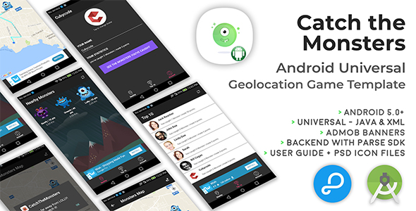 Catch The Monsters | Android Universal Geolocation Game Template