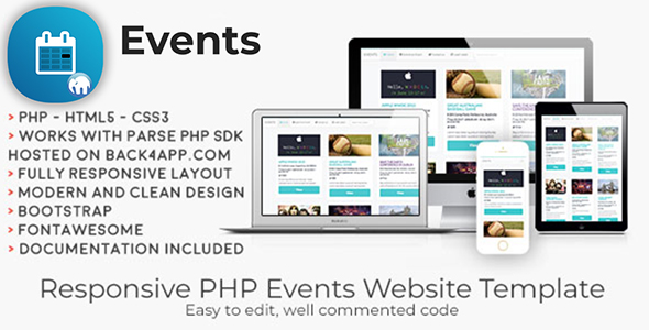 Events | PHP Event Sharing Web Template