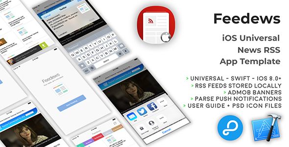 Feedews | Szablon aplikacji iOS Universal News (Swift)