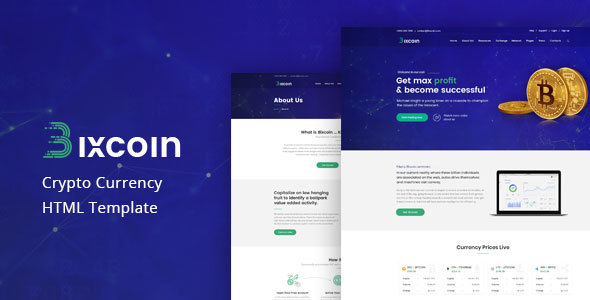 Bixcoin - All in one Cryptocurrency HTML Template