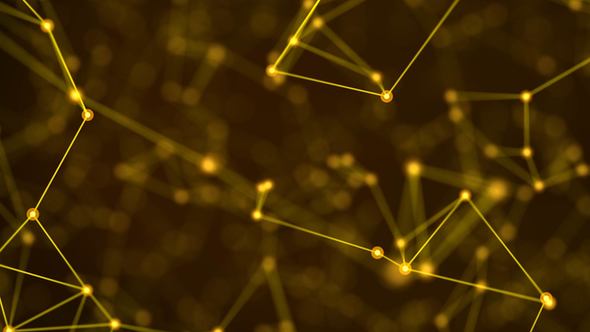 Abstract Gold Digital Internet Social Network Background alt