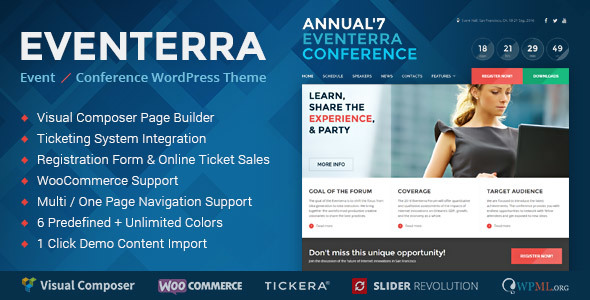 Eventerra - motyw WordPress na wydarzenie / konferencję