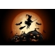 Halloween Background with Witch and Pumpkin - GraphicRiver Item for Sale